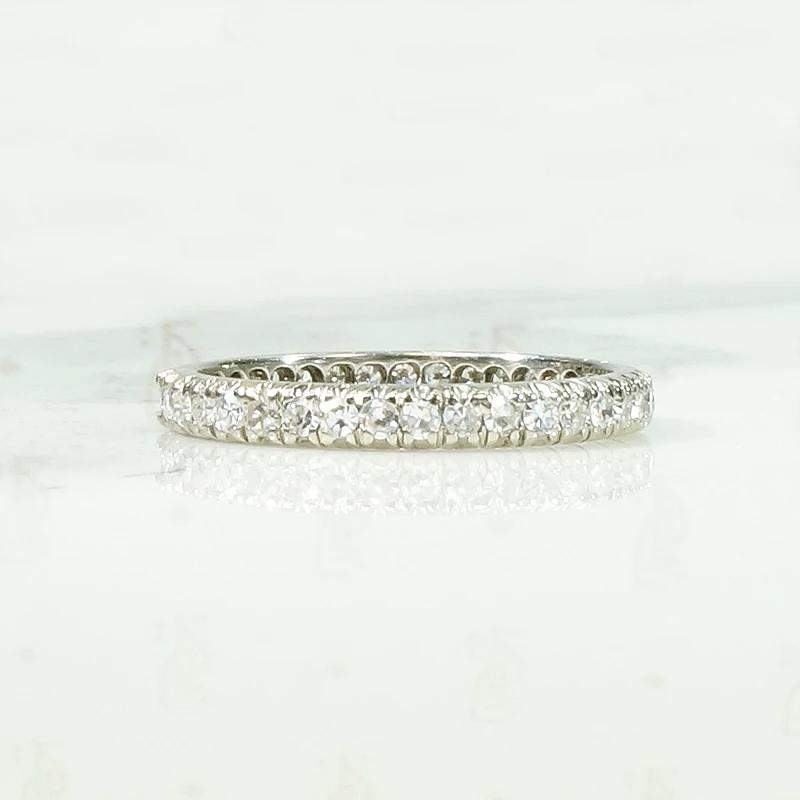 Elegant Mid Century Diamond & White Gold Eternity Band