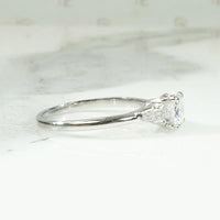 Refined Mid Century Diamond Engagement Ring