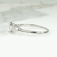 Refined Mid Century Diamond Engagement Ring