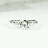 Refined Mid Century Diamond Engagement Ring