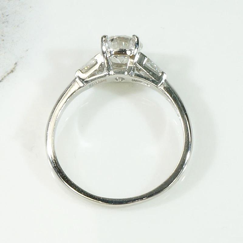 Refined Mid Century Diamond Engagement Ring