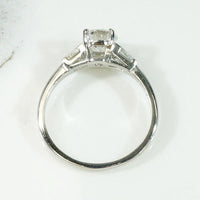 Refined Mid Century Diamond Engagement Ring
