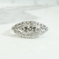 Glittering Diamonds in Platinum "Eye" Band