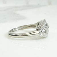Glittering Diamonds in Platinum "Eye" Band