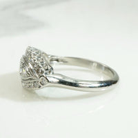 Glittering Diamonds in Platinum "Eye" Band