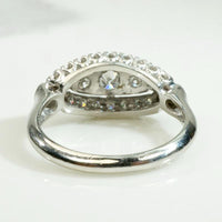 Glittering Diamonds in Platinum "Eye" Band