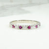 Rubies & Diamonds 18k White Gold Band