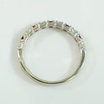 Rubies & Diamonds 18k White Gold Band