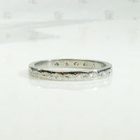 Diamonds & Flowers White Gold Wedding Band