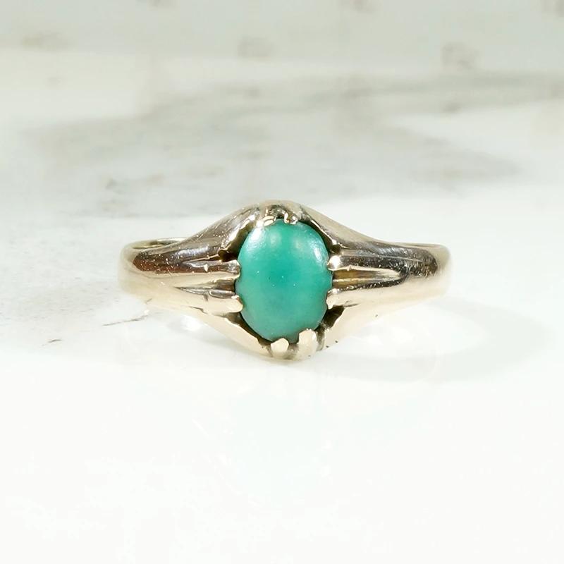 Victorian Ancient Turquoise Ring in Gold