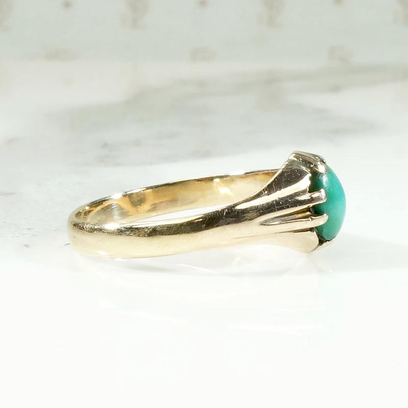 Victorian Ancient Turquoise Ring in Gold