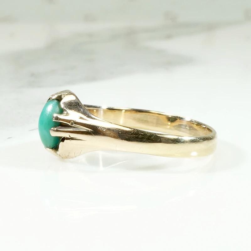 Victorian Ancient Turquoise Ring in Gold