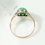 Lush Amazonite in Rosy Gold Victorian Solitaire