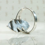 Abalone & Silver Navette Bell Trading Post Ring