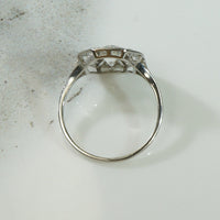 Edwardian Platinum Cushion Cut Diamond Ring