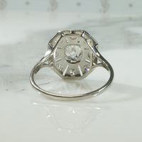 Edwardian Platinum Cushion Cut Diamond Ring