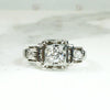 Architectural Art Deco Diamond Engagement Ring