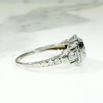 Architectural Art Deco Diamond Engagement Ring