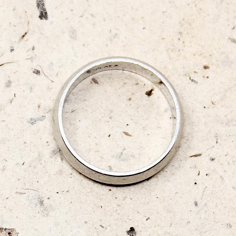 Mens Vintage Platinum Wedding Band