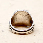 Majestic Eagle Signet in Silver & Mother of Pearl