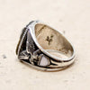 Majestic Eagle Signet in Silver & Mother of Pearl