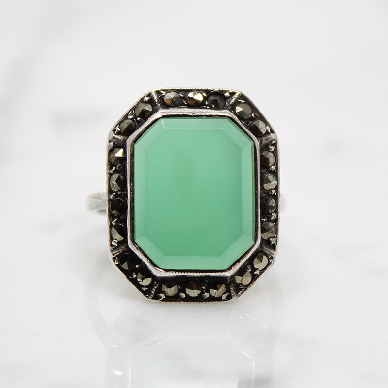 Bright & Fresh Chrysoprase German Deco Ring