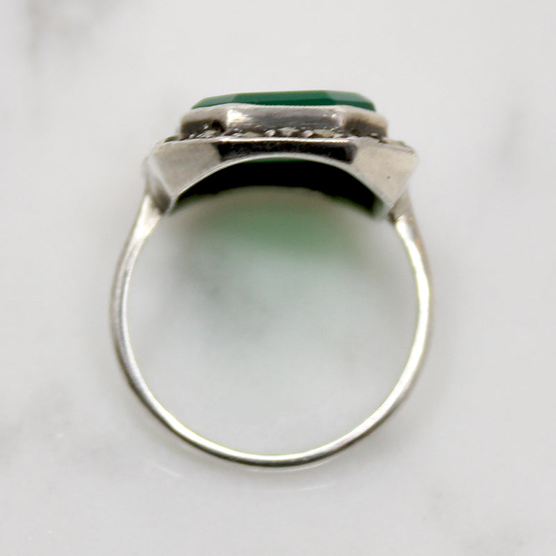 Bright & Fresh Chrysoprase German Deco Ring