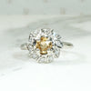 Imperial Topaz Cocktail Ring with Diamond Halo