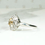 Imperial Topaz Cocktail Ring with Diamond Halo