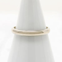 Stylish White Gold Half Round Wedding Band
