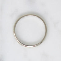 Stylish White Gold Half Round Wedding Band
