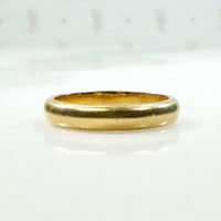 Curvy Half Round Gold Wedding Band