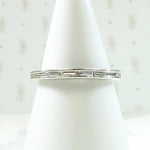 Slim Baguette Diamond Eternity Band in White Gold