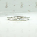 Slim Baguette Diamond Eternity Band in White Gold
