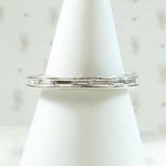 Slim Baguette Diamond Eternity Band in White Gold