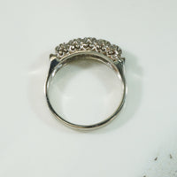White Gold Filigree Five Diamond Band