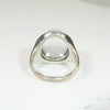 Crystal Ball in Deco Era Silver Ring