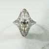 Gorgeous Platinum Lacy Filigree Ring