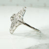 Gorgeous Platinum Lacy Filigree Ring