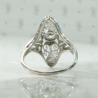 Gorgeous Platinum Lacy Filigree Ring