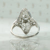 Gorgeous Platinum Lacy Filigree Ring