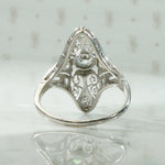 Gorgeous Platinum Lacy Filigree Ring
