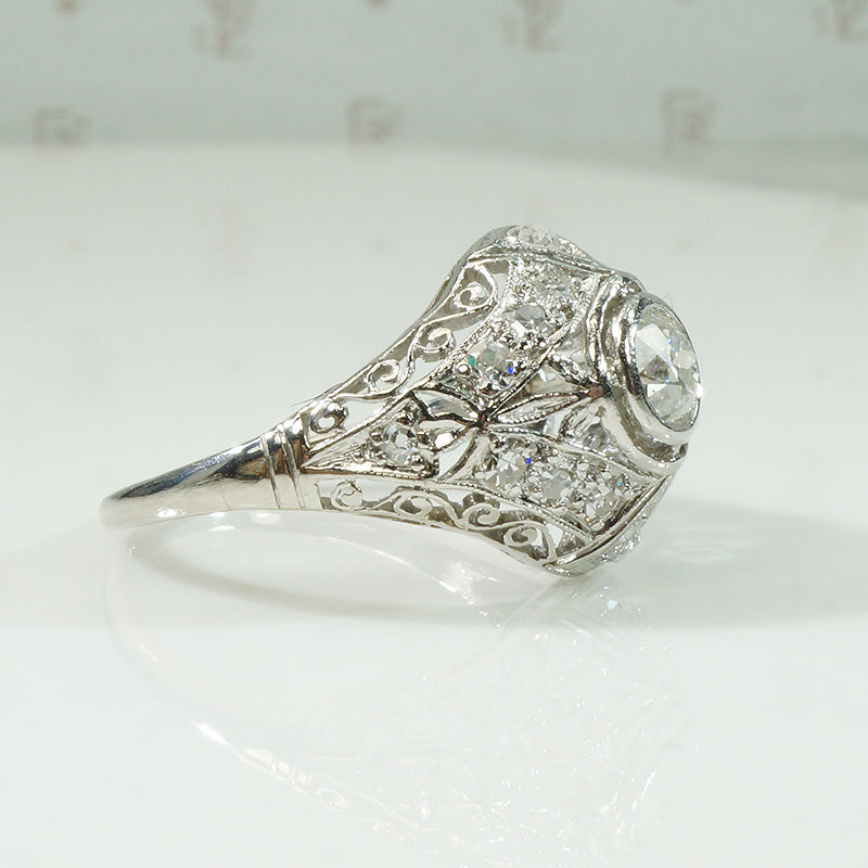 Edwardian Platinum Filigree Beauty