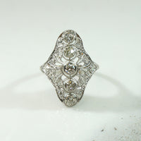 Platinum Filigree OMC Diamond Ring