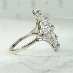 Platinum Filigree OMC Diamond Ring