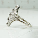 Platinum Filigree OMC Diamond Ring