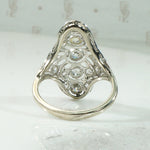 Platinum Filigree OMC Diamond Ring