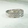 Bold Double Row Platinum Diamond Band