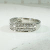 Bold Double Row Platinum Diamond Band