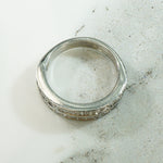 Bold Double Row Platinum Diamond Band